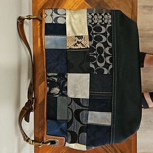 Coach Denim Patchwork Bag